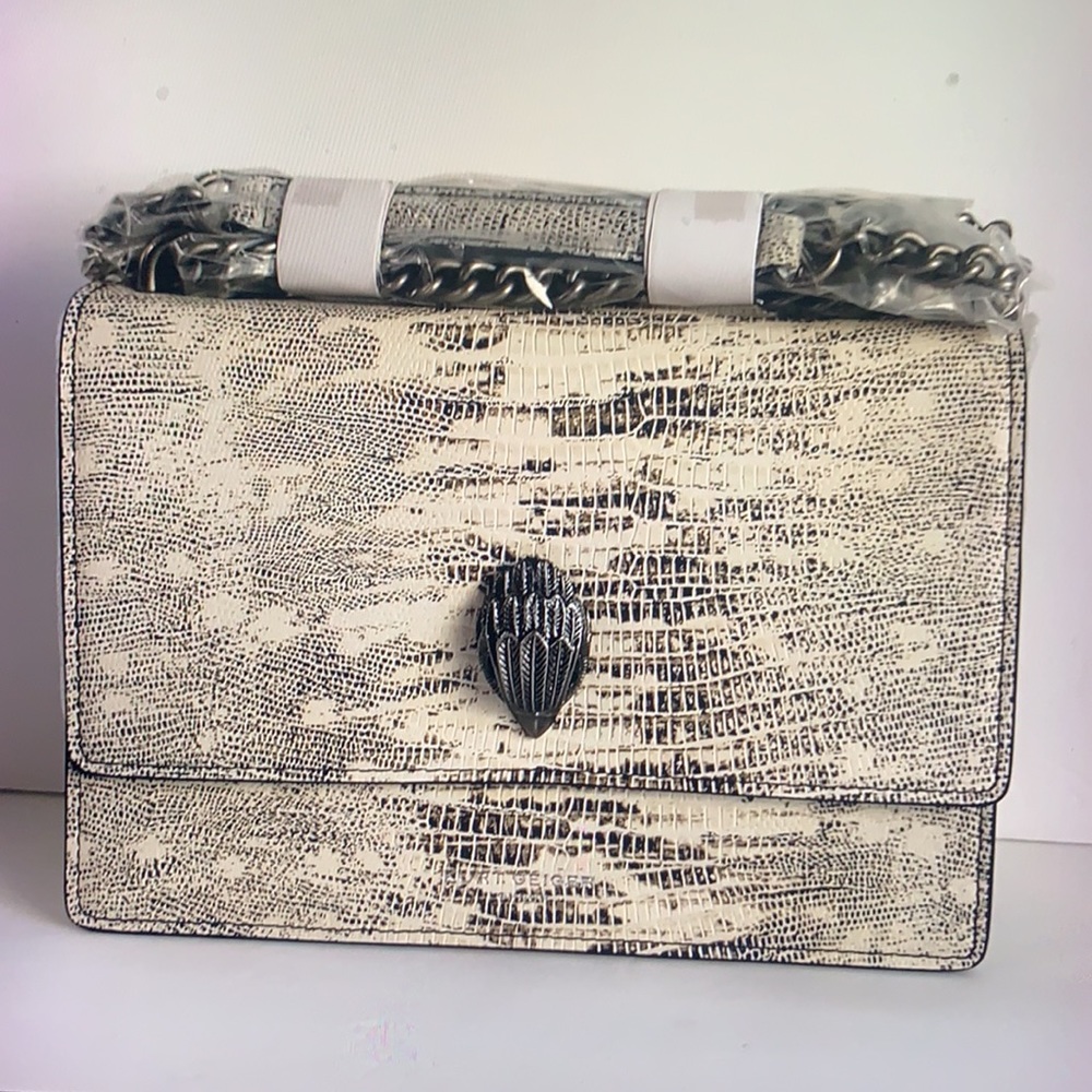 - KURT GEIGER LONDON SHOREDITCH LIZARD EMBOSSED LEATHER CROSSBODY BAG